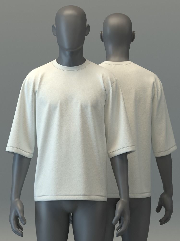 Baggy T-shirt 3D model_2