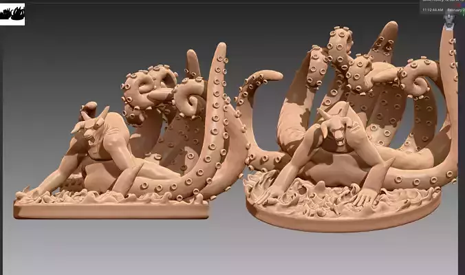 Eight-tails Hachibi Gyuki OBJ and STL