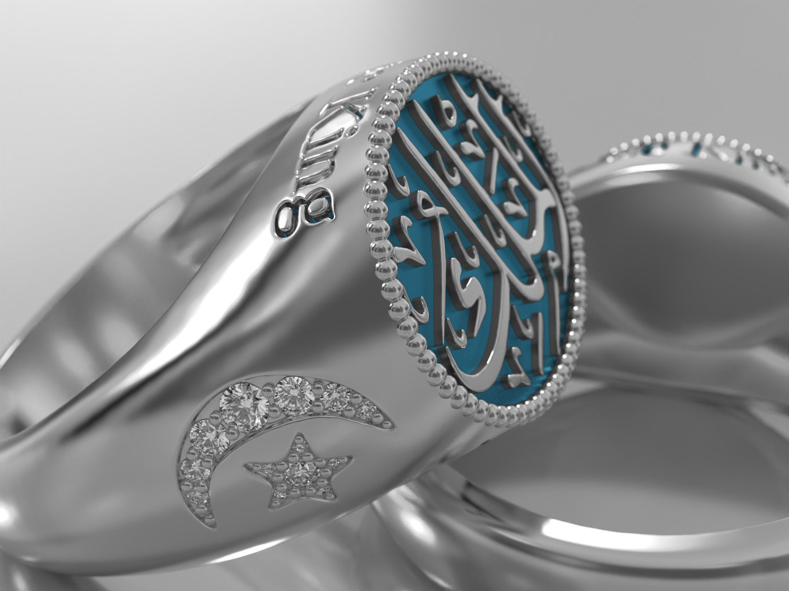 Al-Malik Ring  -- The King 3D print model_7
