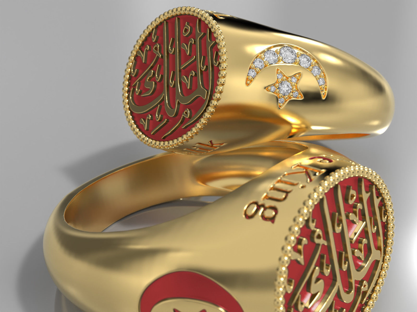 Al-Malik Ring  -- The King 3D print model_5