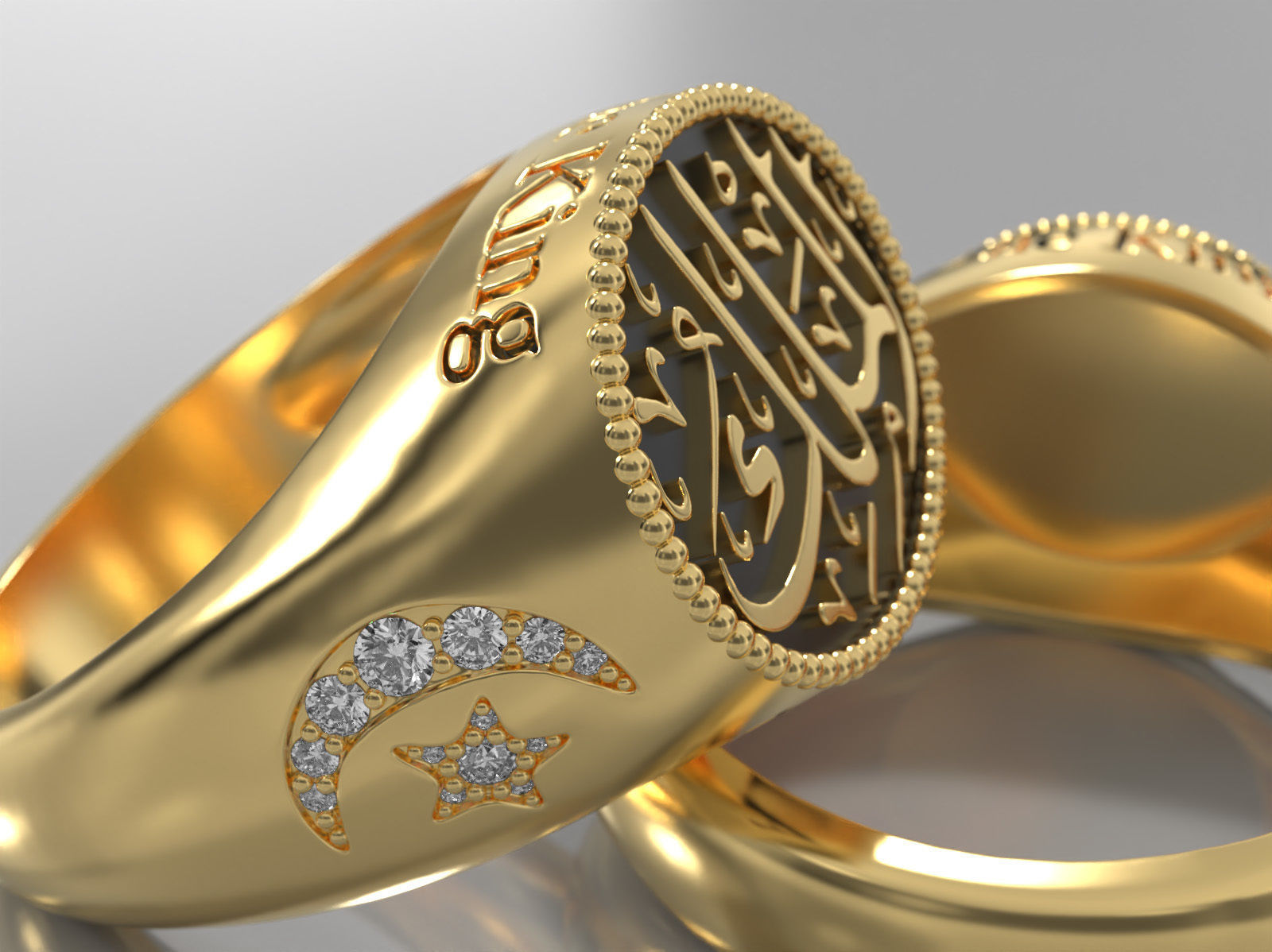 Al-Malik Ring  -- The King 3D print model_6