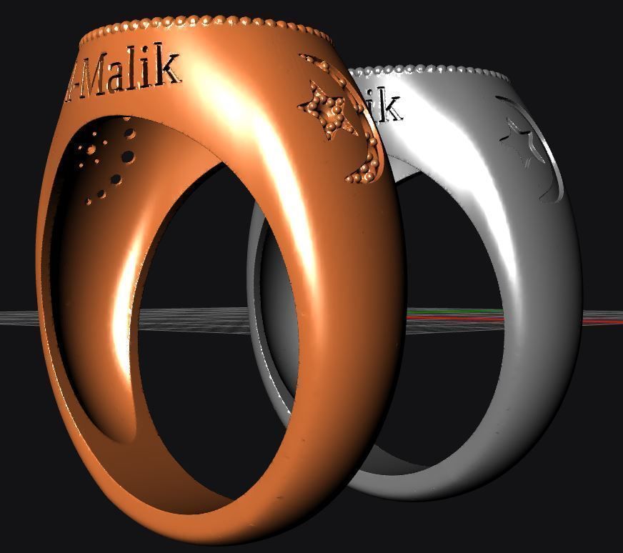 Al-Malik Ring  -- The King 3D print model_18