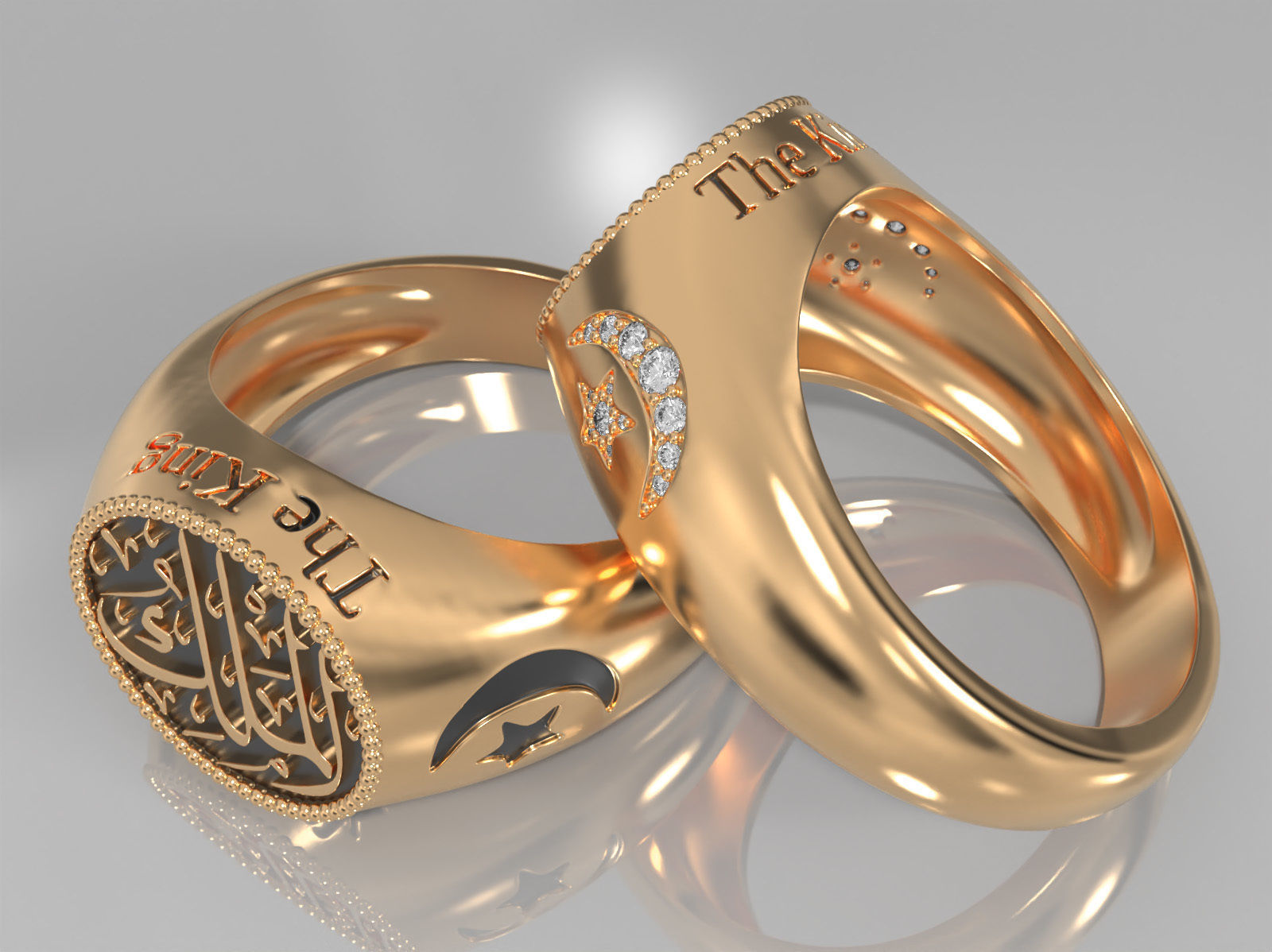 Al-Malik Ring  -- The King 3D print model_13