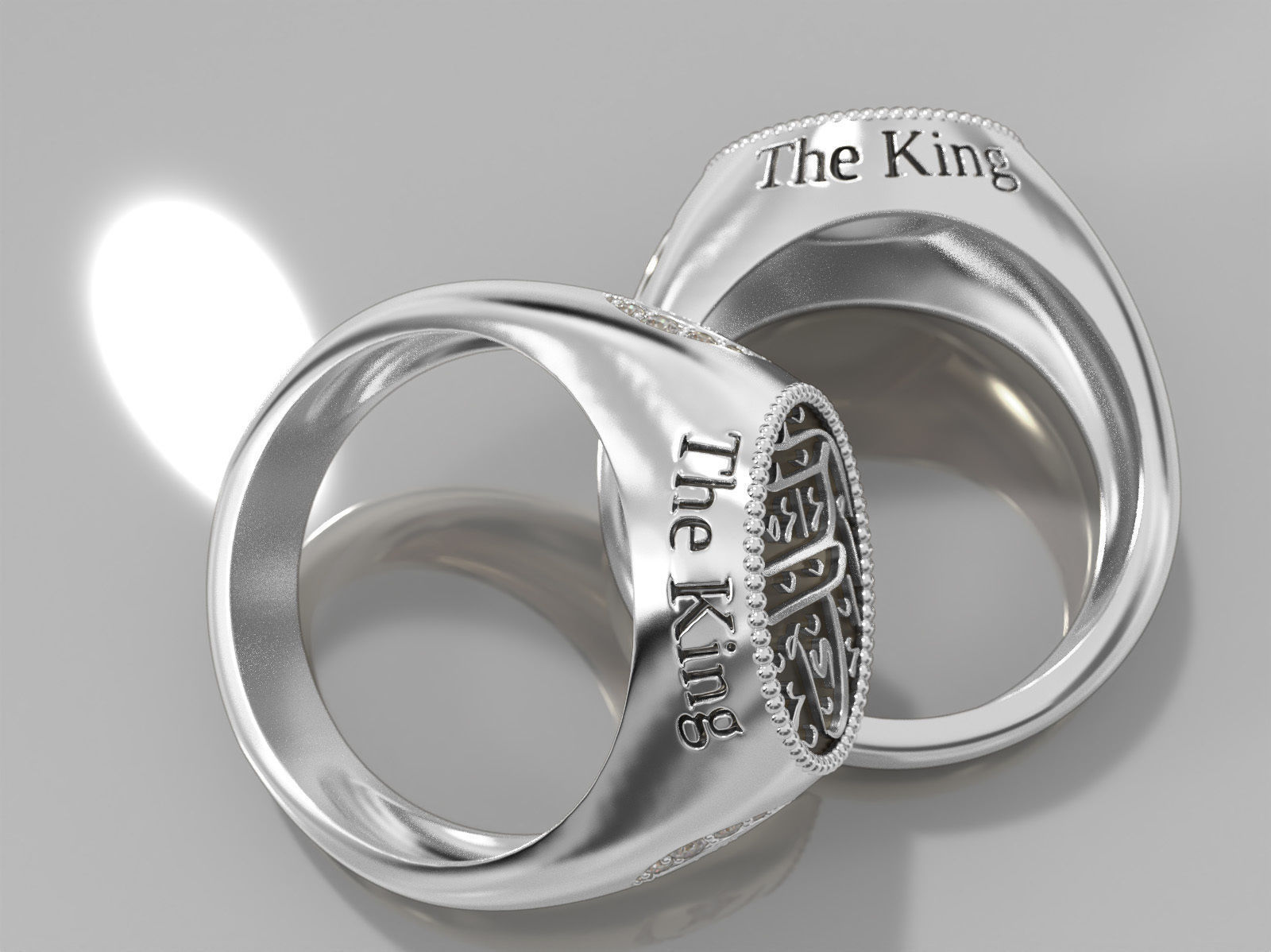 Al-Malik Ring  -- The King 3D print model_9