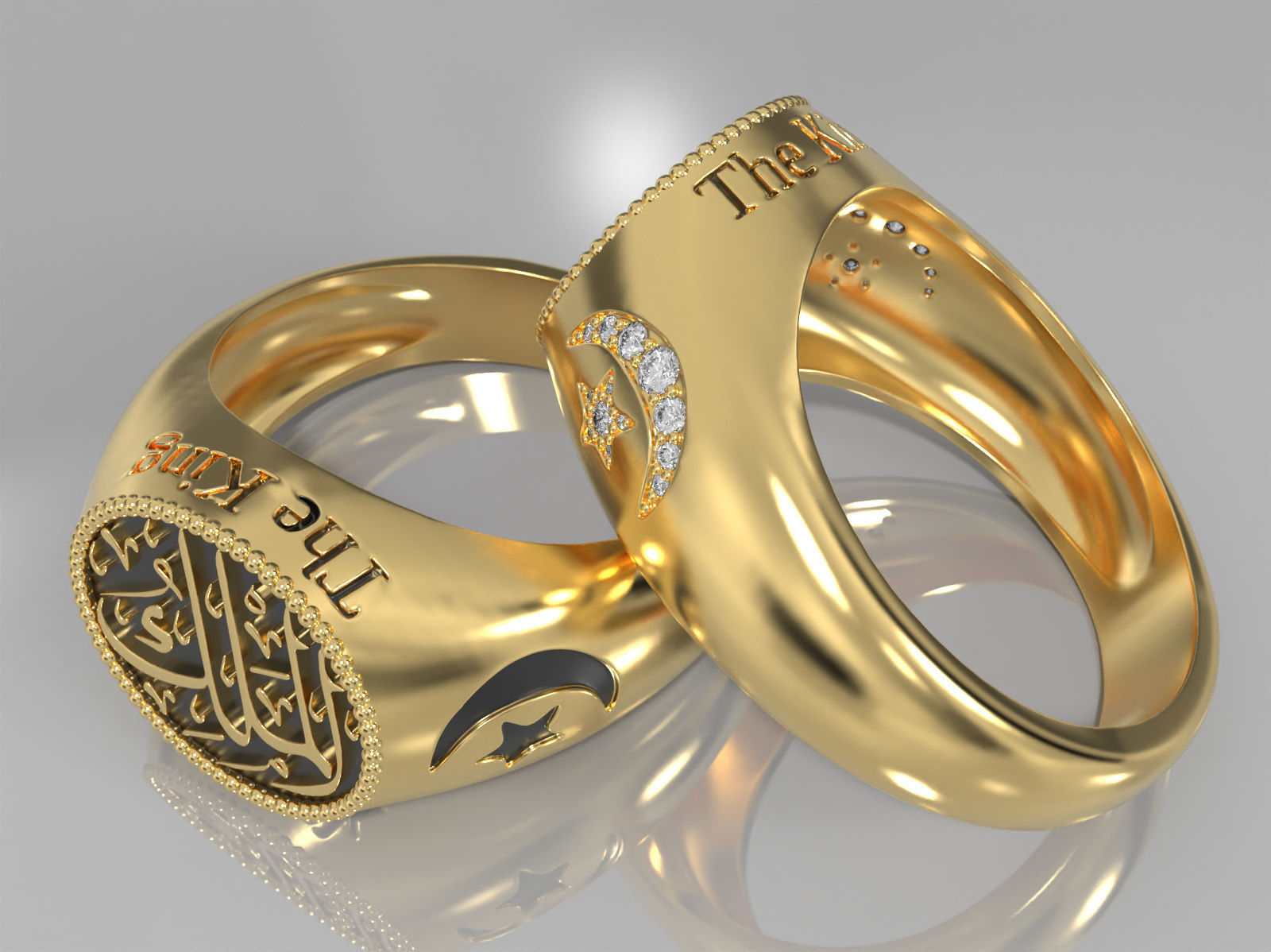 Al-Malik Ring  -- The King 3D print model_12