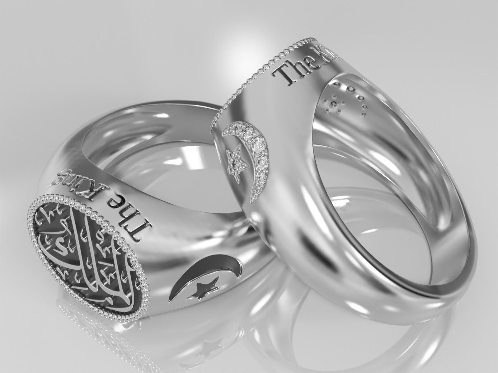 Al-Malik Ring  -- The King 3D print model_14