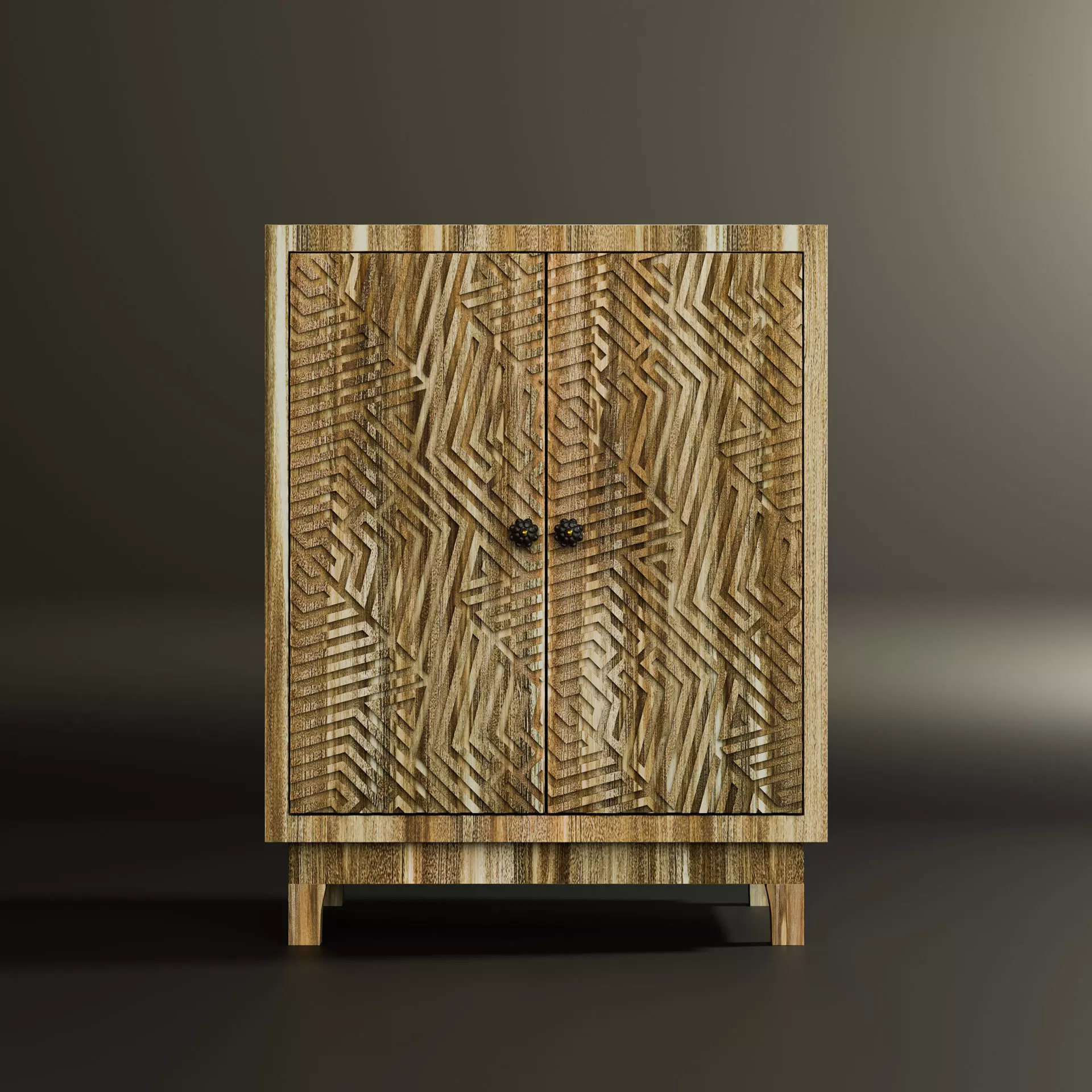 Old and Modern touch Cupboard 3D model_0