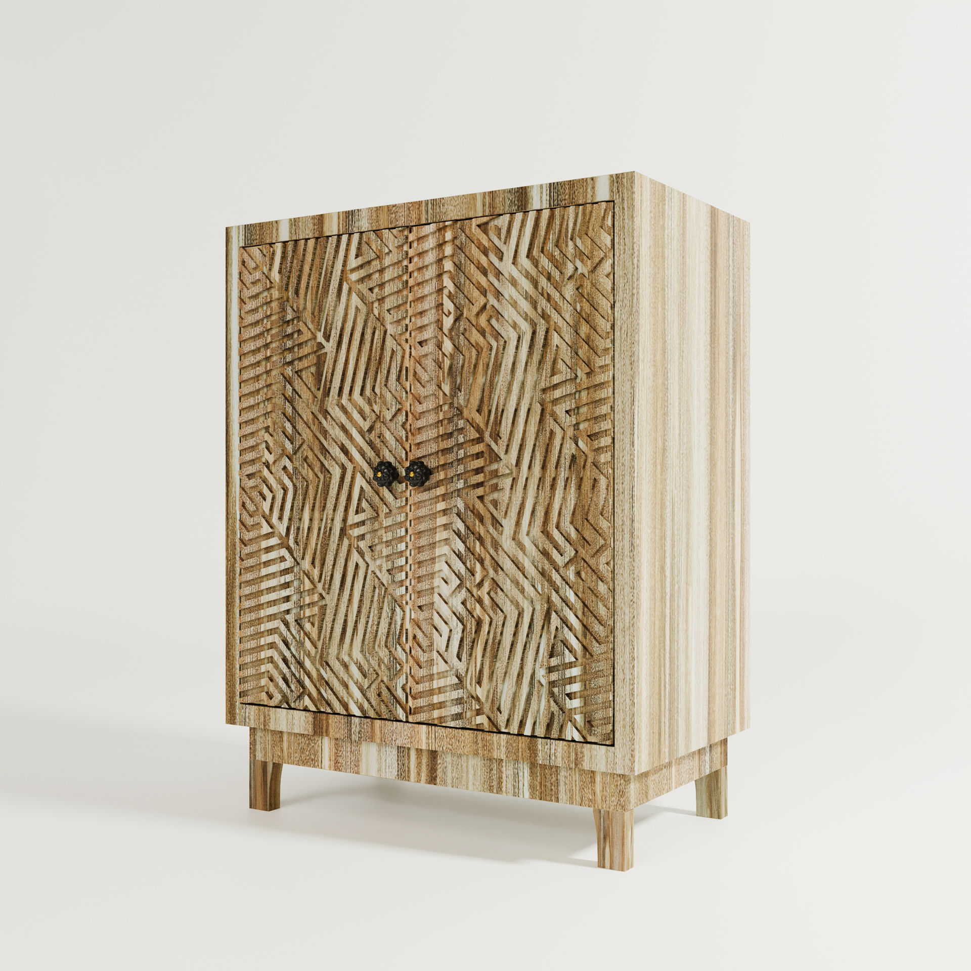 Old and Modern touch Cupboard 3D model_7