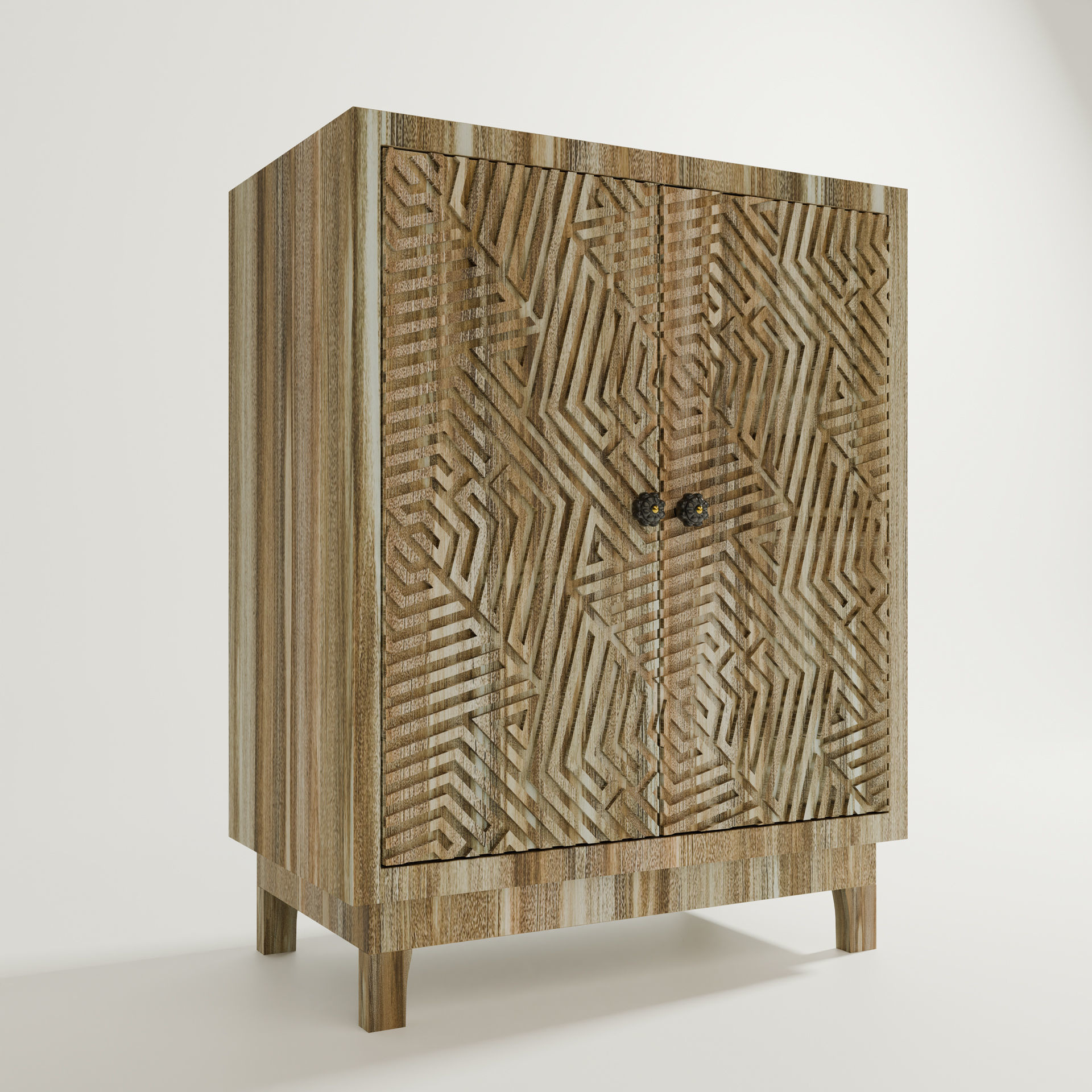 Old and Modern touch Cupboard 3D model_5