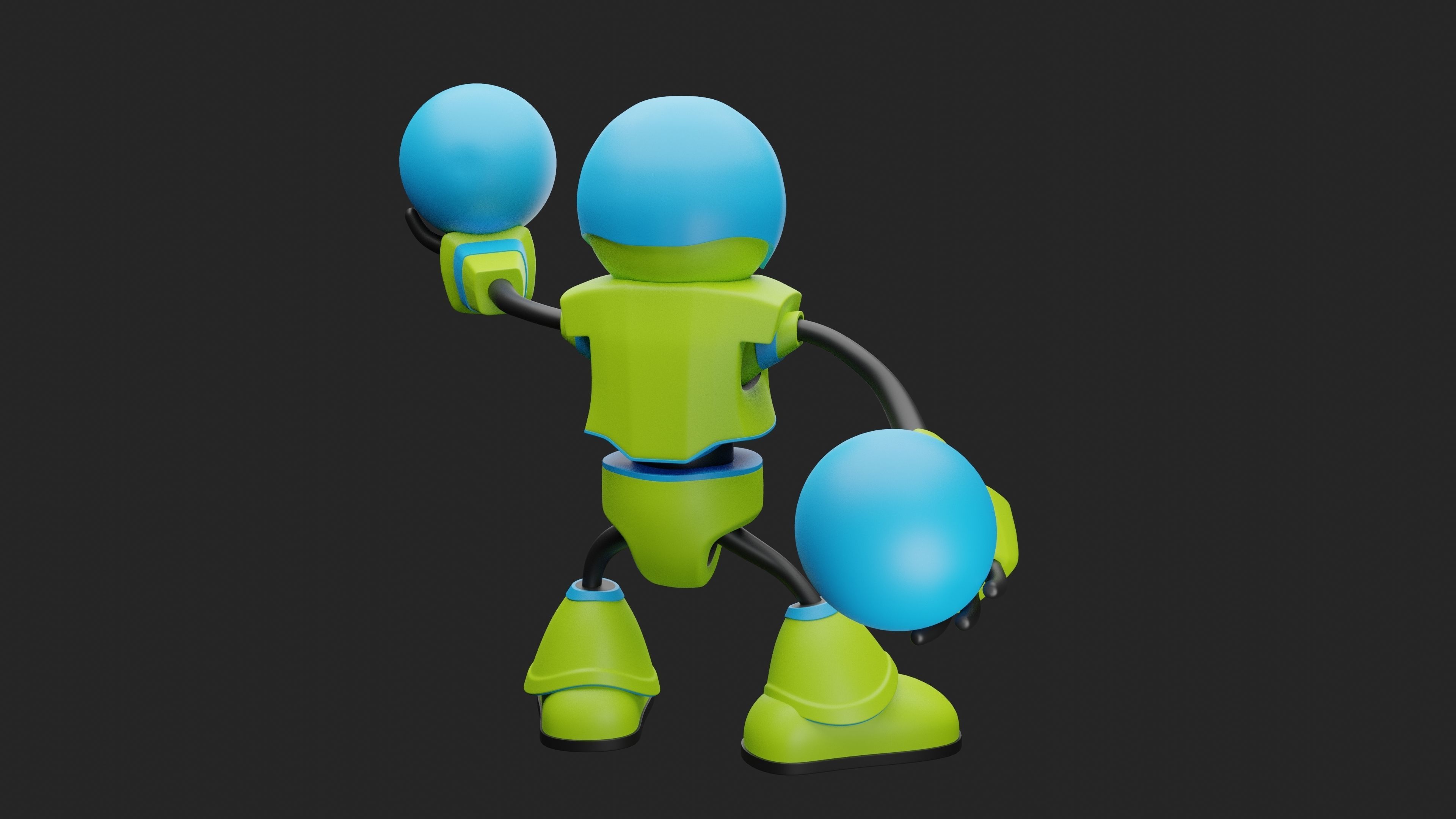 Robot Character RC09 3D print model_6