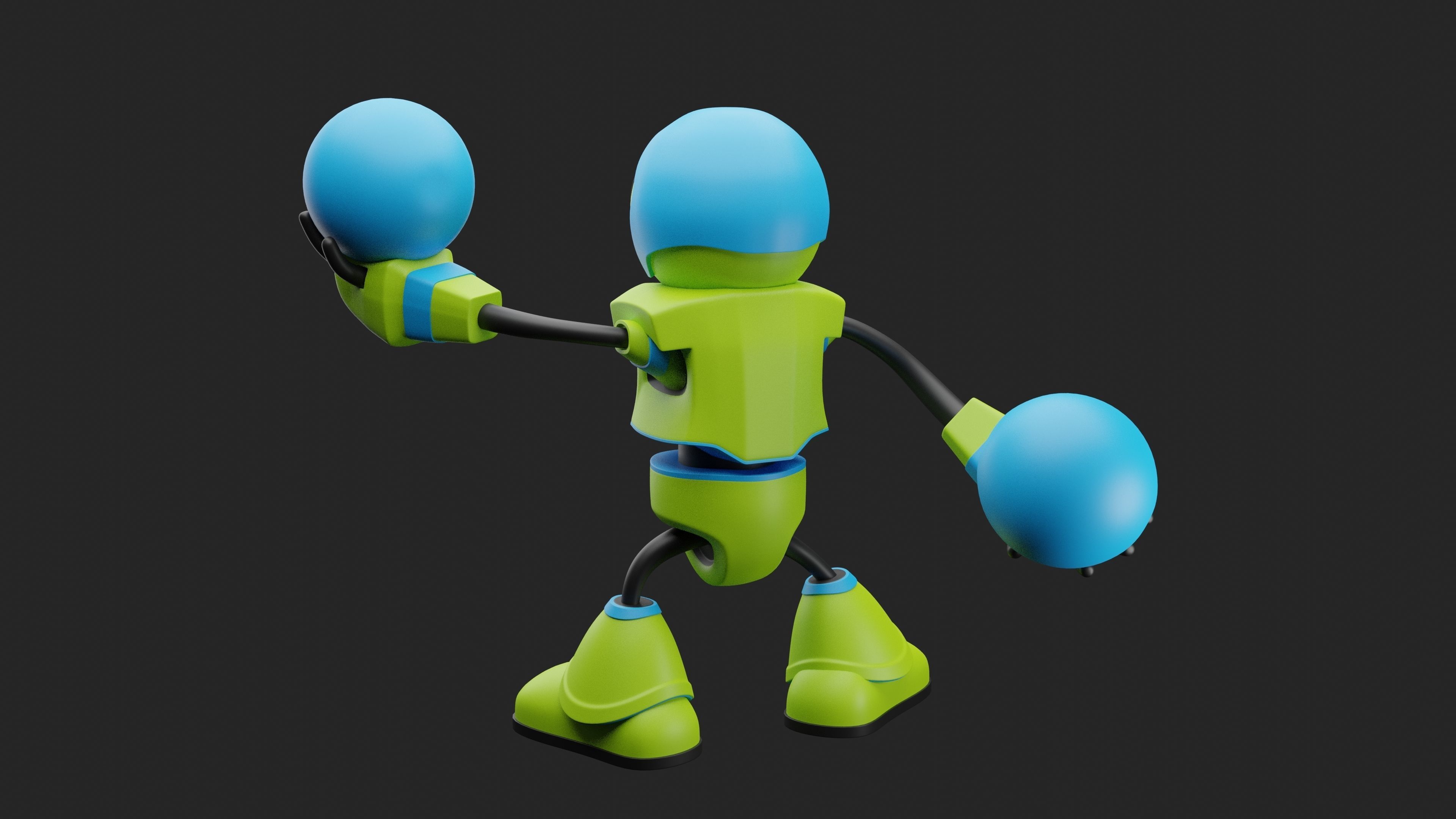 Robot Character RC09 3D print model_5