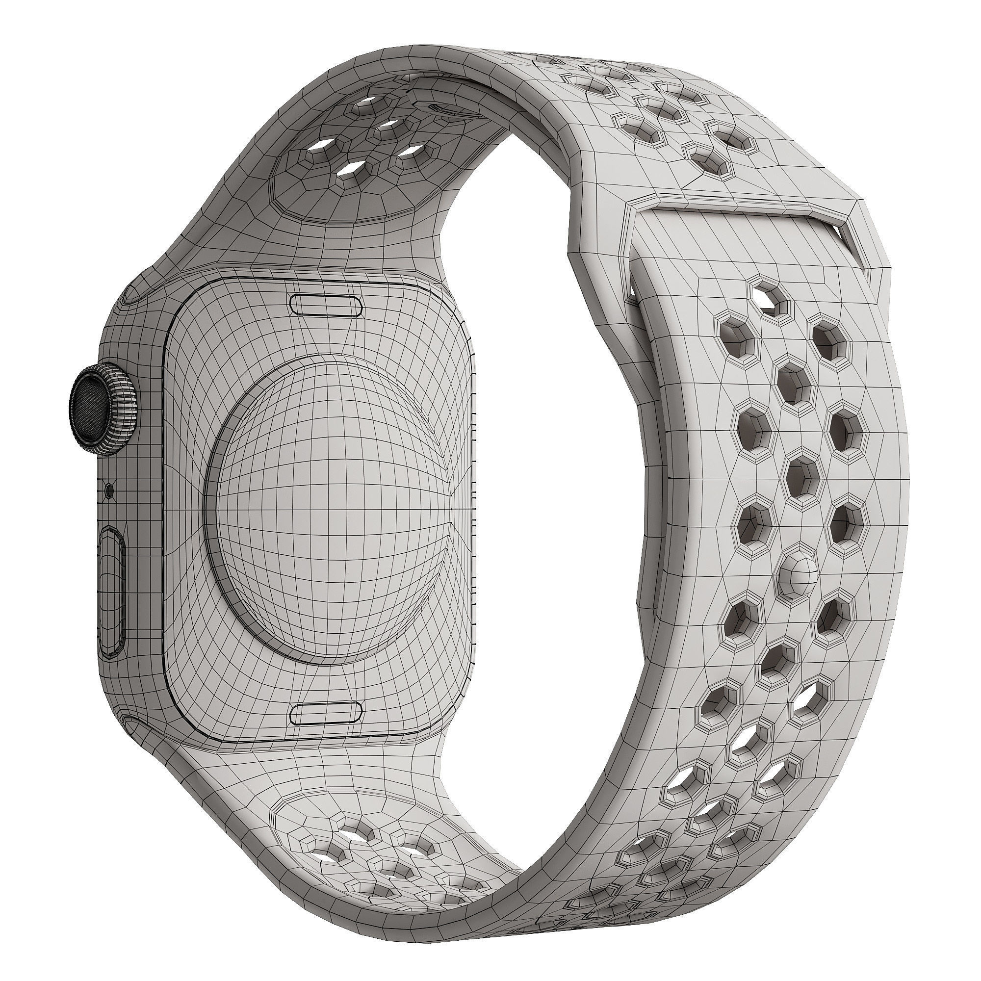 Apple Watch Series 9 Nike Sport Band Cargo Khaki 3D model_8