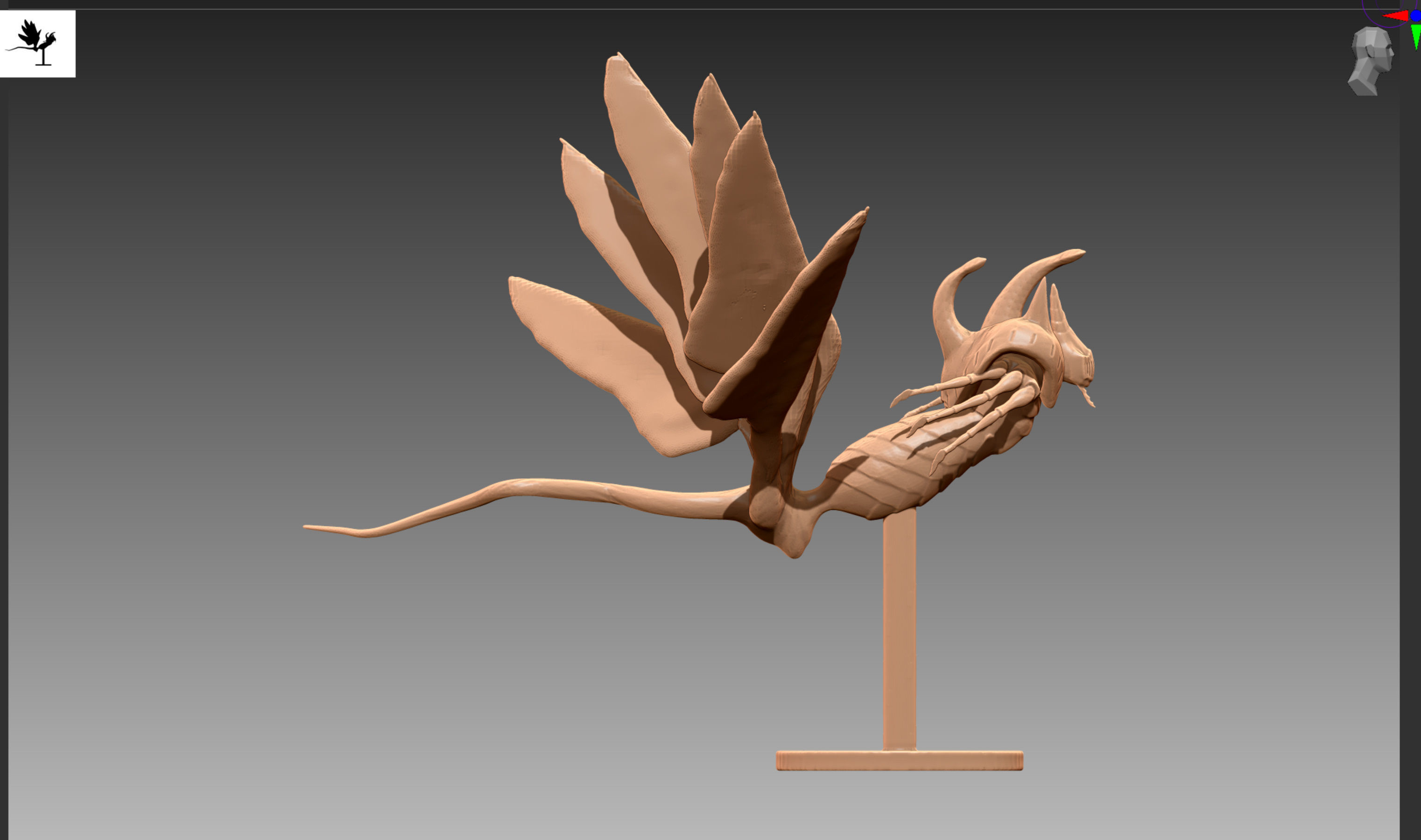 Seven-tails Chomei Nanabi Shichibi OBJ and STL 3D print model_7