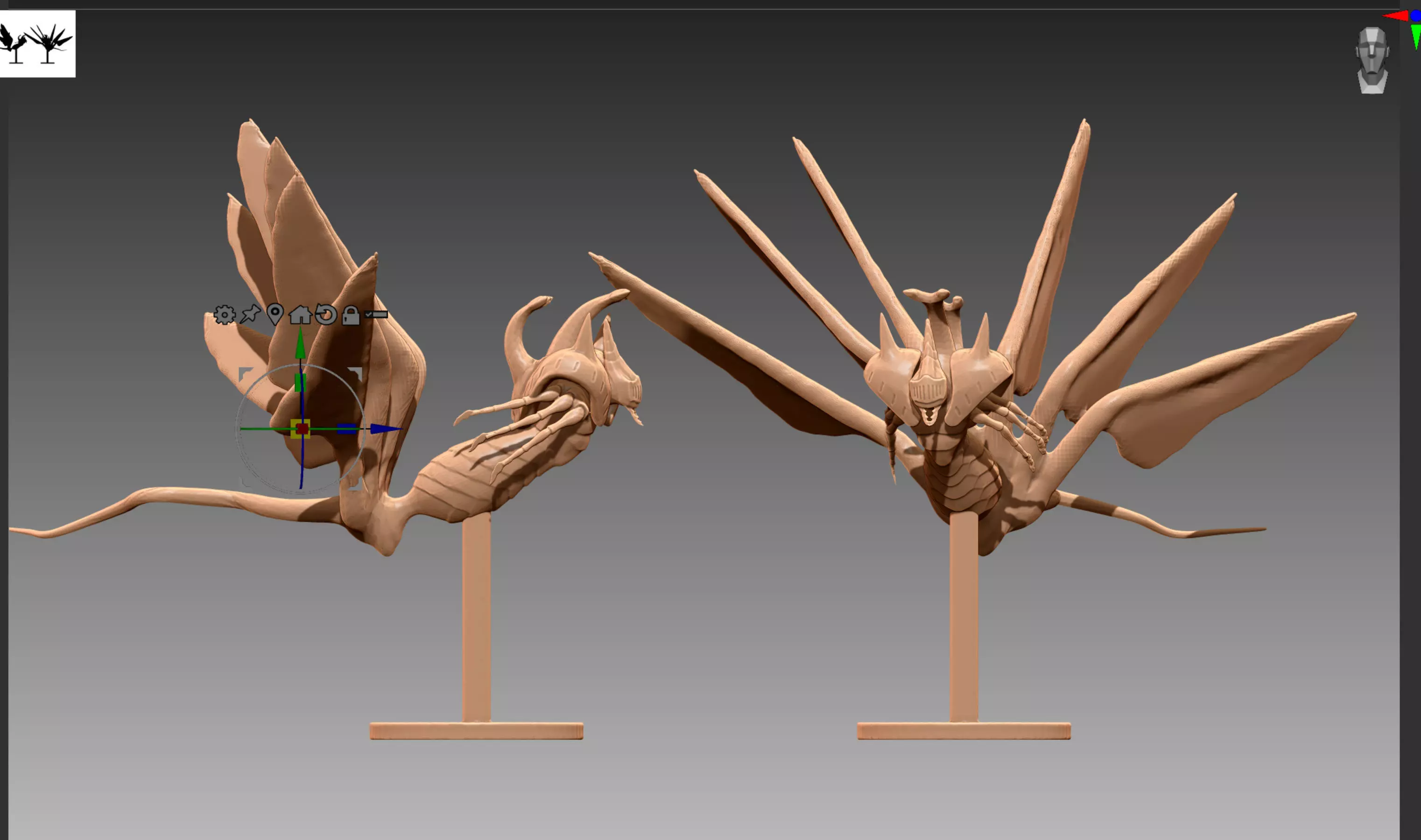 Seven-tails Chomei Nanabi Shichibi OBJ and STL 3D print model_0