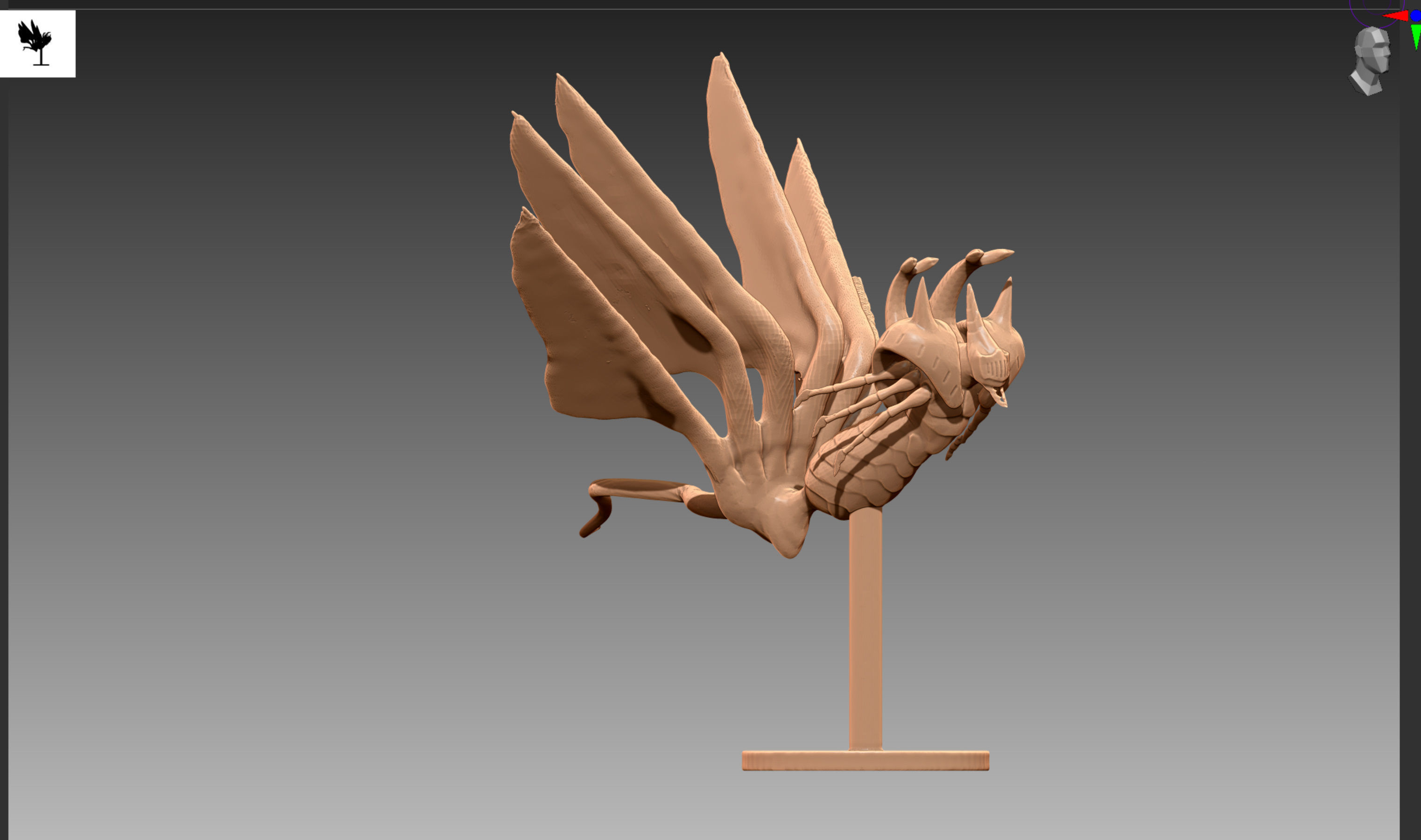 Seven-tails Chomei Nanabi Shichibi OBJ and STL 3D print model_8