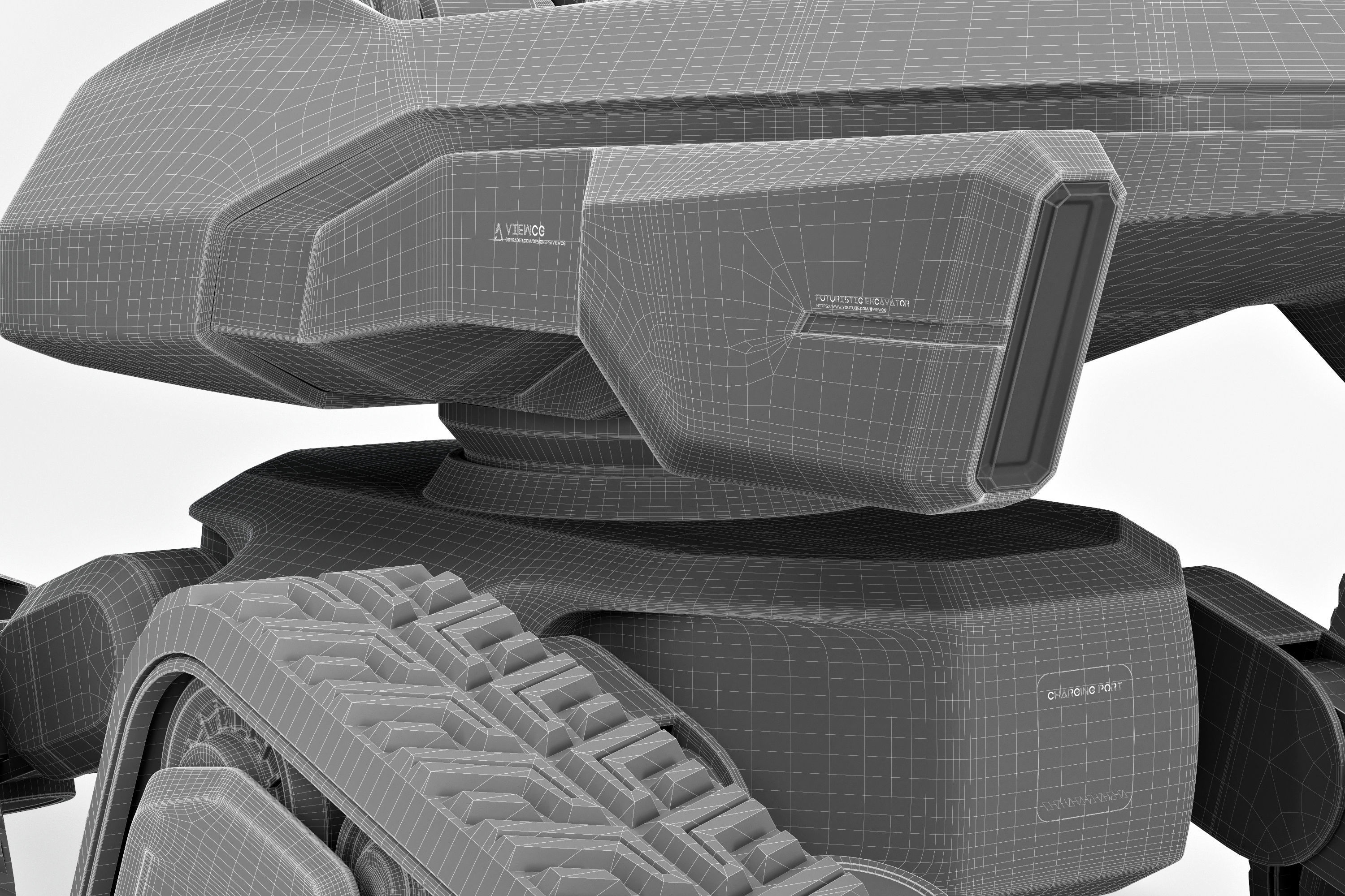 Cyber Excavator 3D model_10