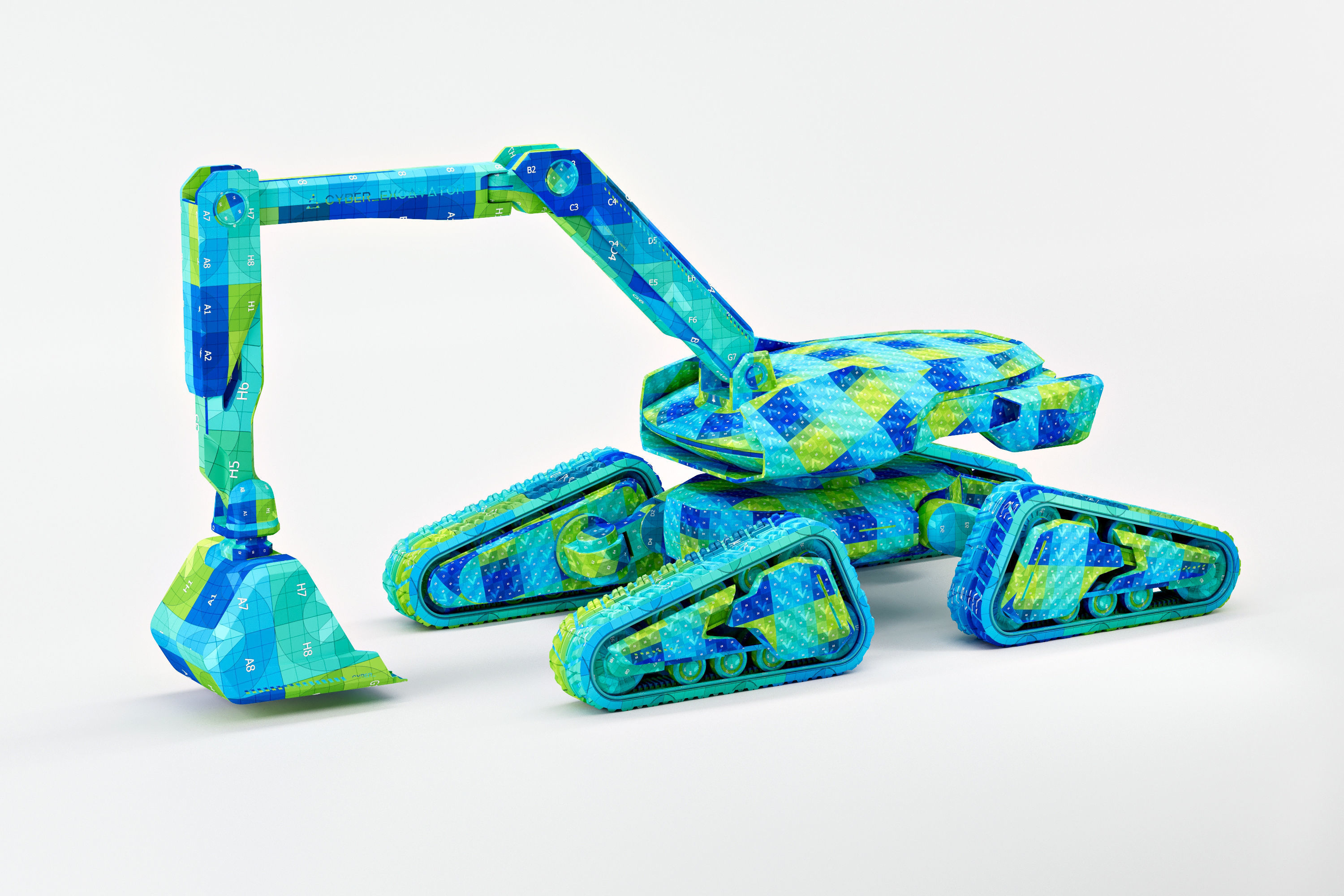 Cyber Excavator 3D model_11