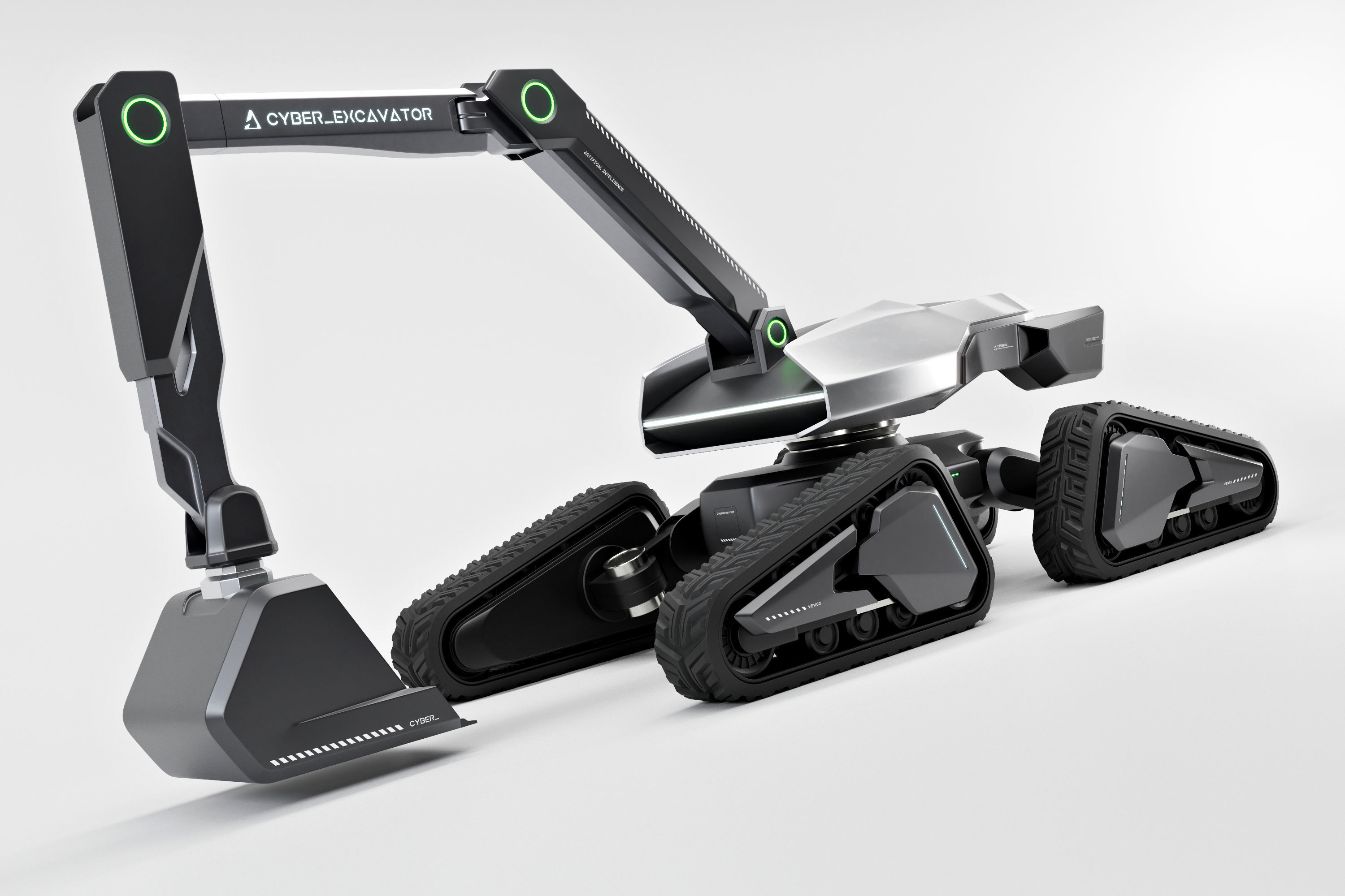 Cyber Excavator 3D model_2