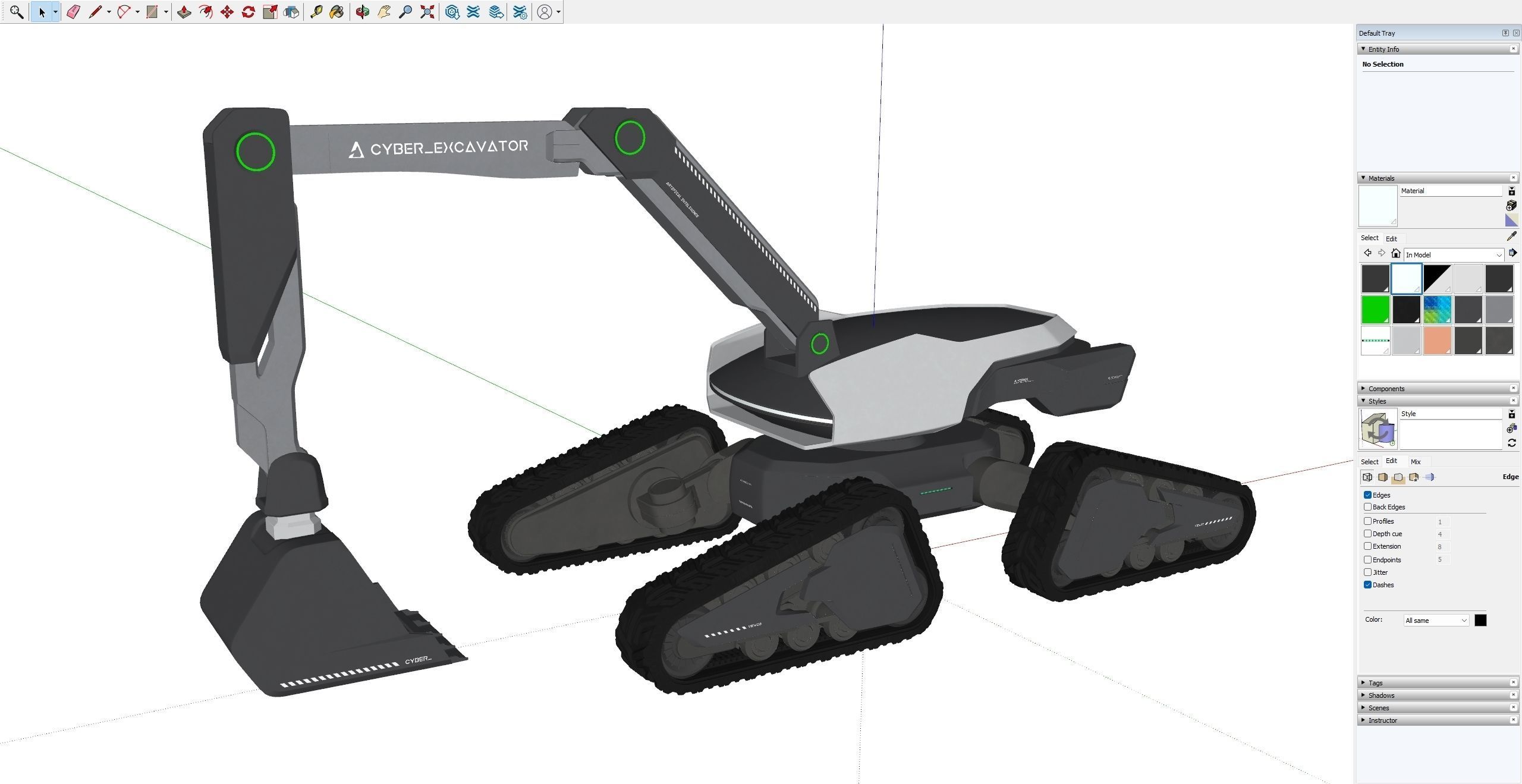 Cyber Excavator 3D model_13