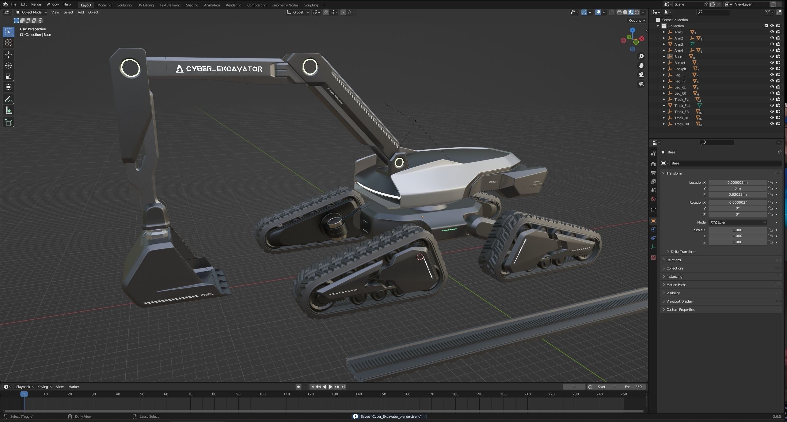 Cyber Excavator 3D model_14