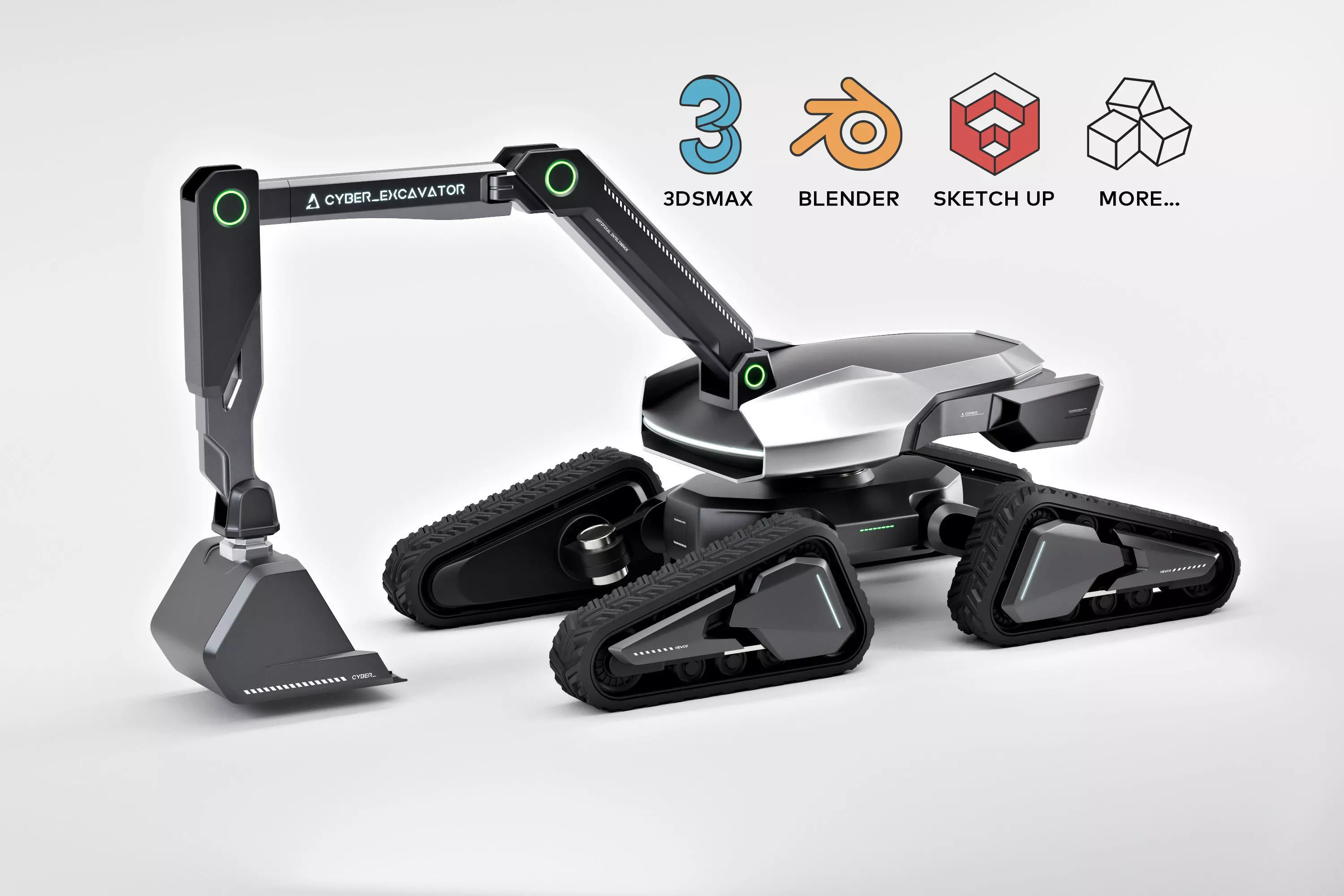 Cyber Excavator 3D model_0