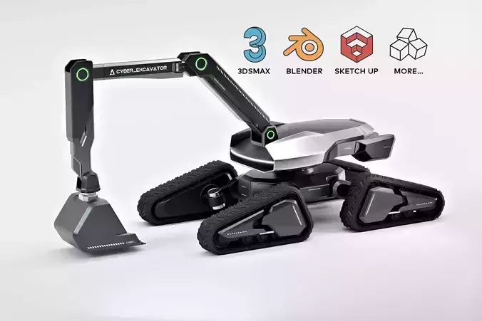 Cyber Excavator 3D model Cyber Excavator 3D model