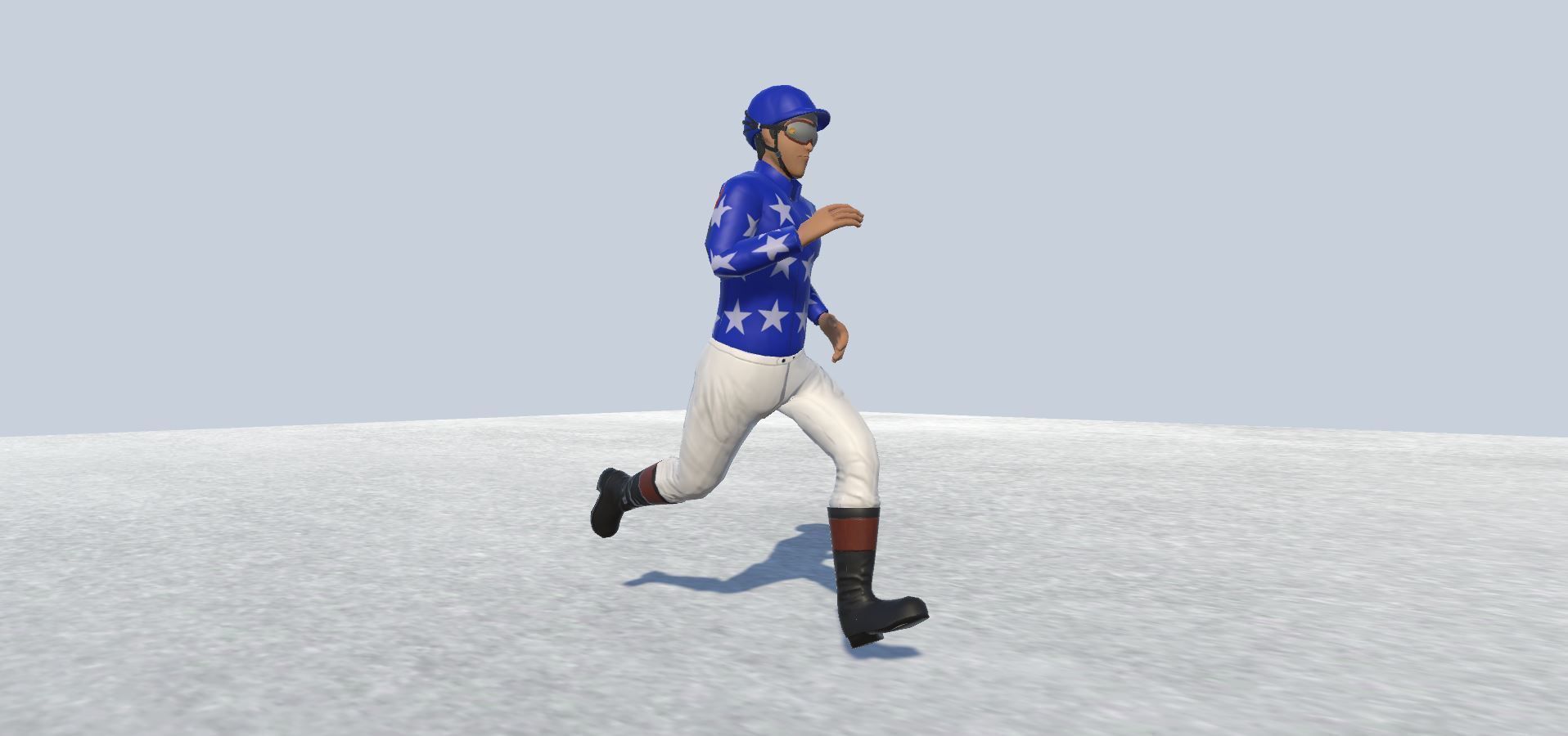 Jockey Male Avatar Rigged  Low-poly 3D model_5