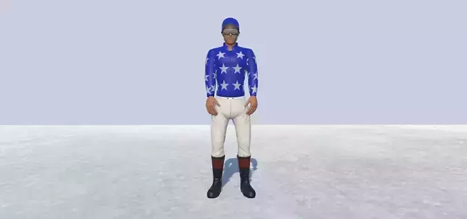Jockey Male Avatar Rigged  Low-poly 3D model