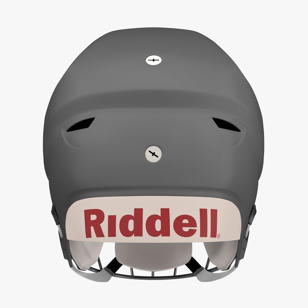 Riddel Speedflex Helmet Gray Matte Low-poly 3D model_12