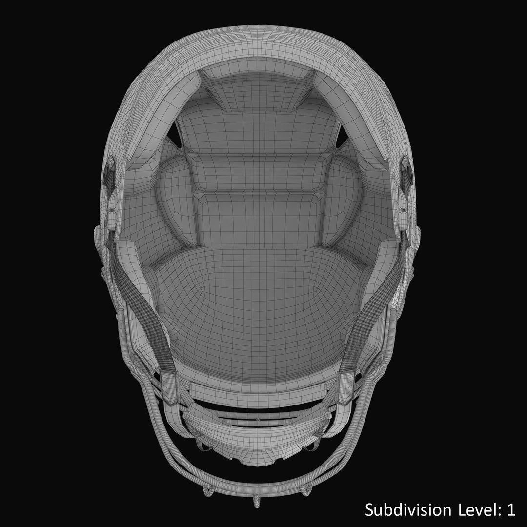 Riddel Speedflex Helmet Gray Matte Low-poly 3D model_26