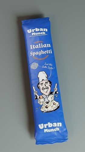 Spaghetti package Low-poly 3D model