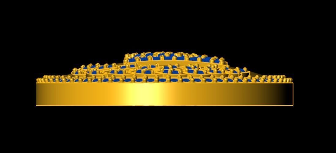 M Luxury Pendant with Diamonds  3D print model_10