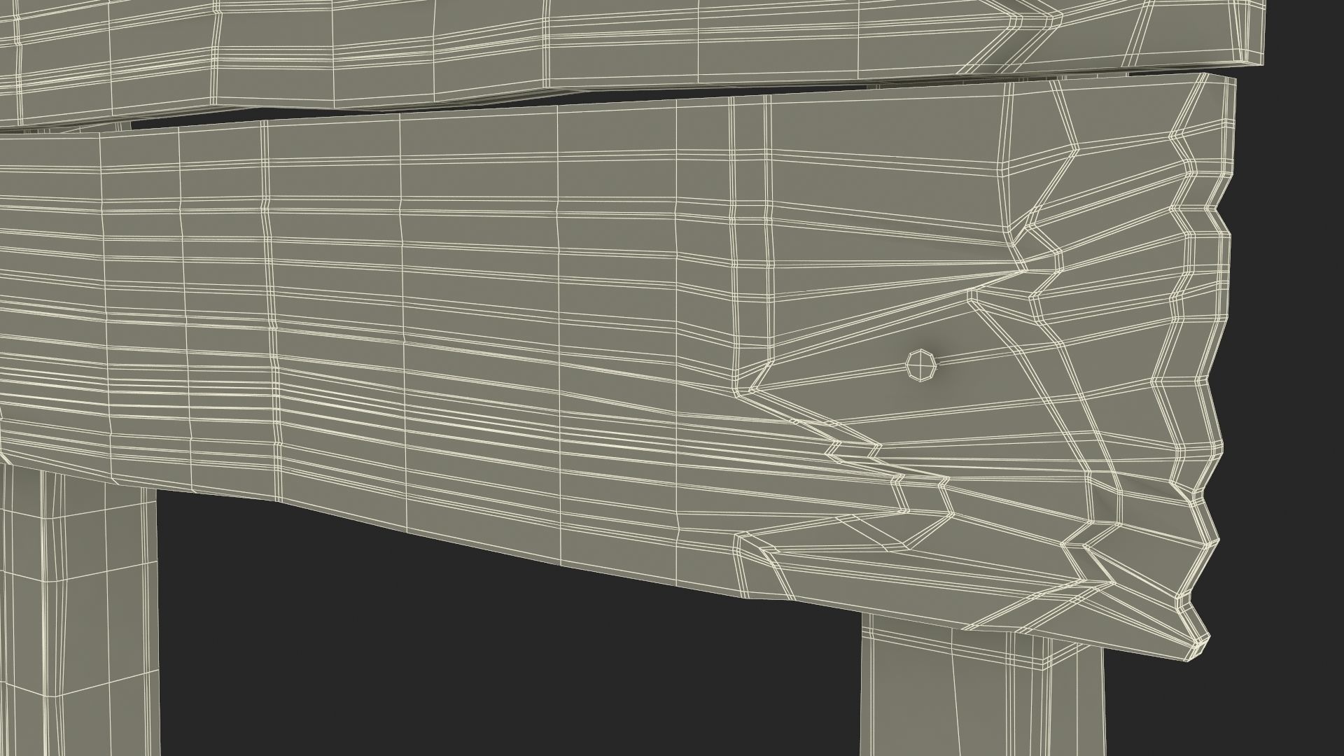 Old Wooden Road Sign Board 3D model_26