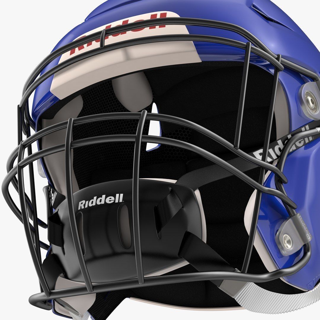 Riddel Speedflex Helmet Blue Low-poly 3D model_21