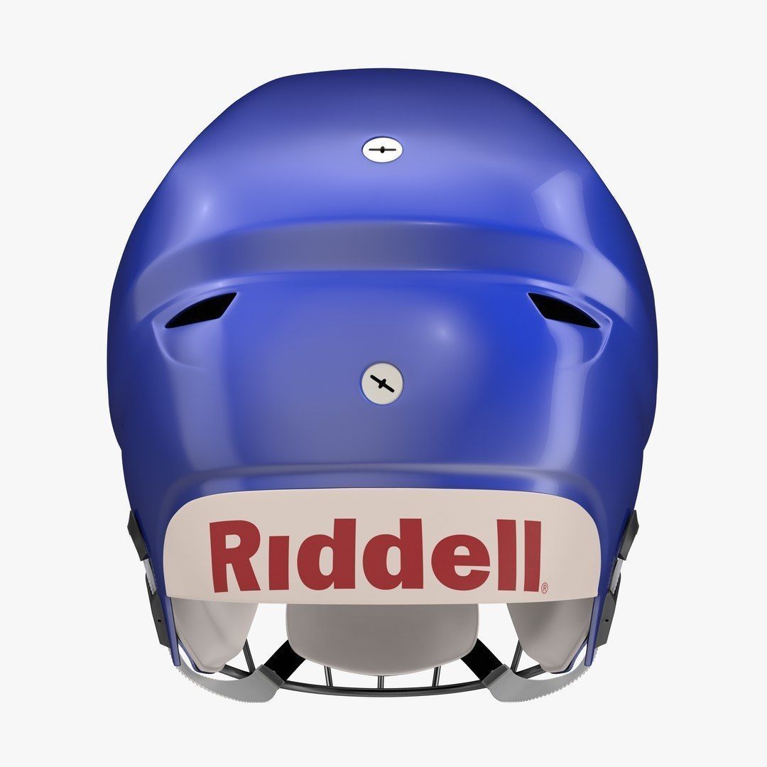 Riddel Speedflex Helmet Blue Low-poly 3D model_12