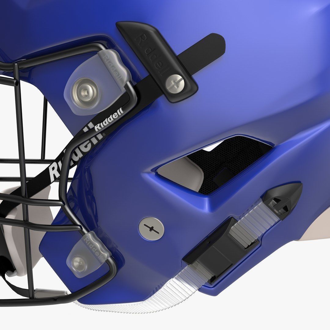 Riddel Speedflex Helmet Blue Low-poly 3D model_18