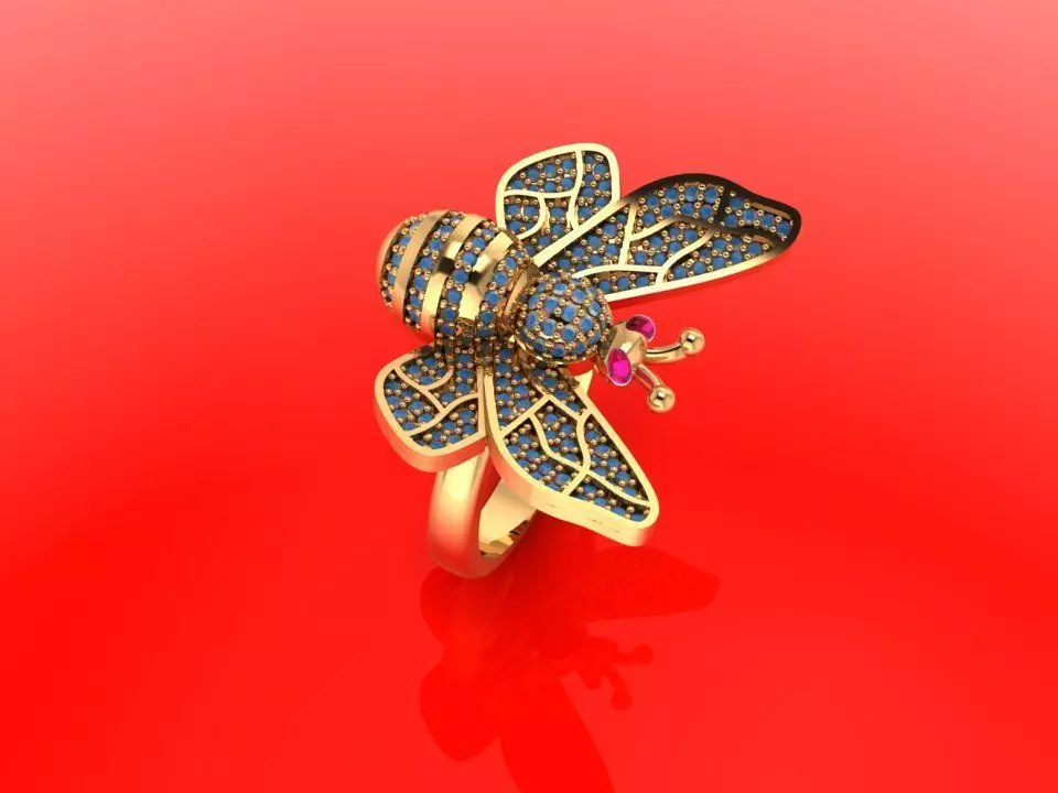 bees ring 3D print model