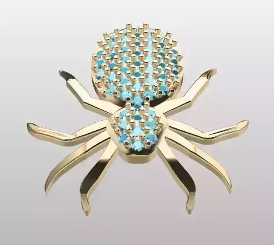 Spider Pendant with Diamonds  3D print model