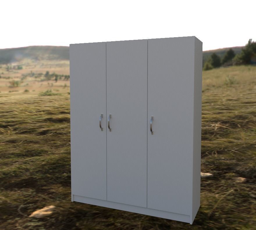 wardrobe Low-poly 3D model_5