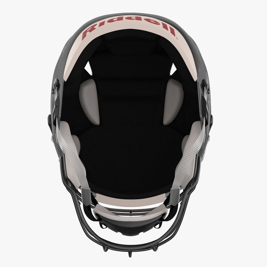 Riddel Speedflex Helmet Black Low-poly 3D model_28