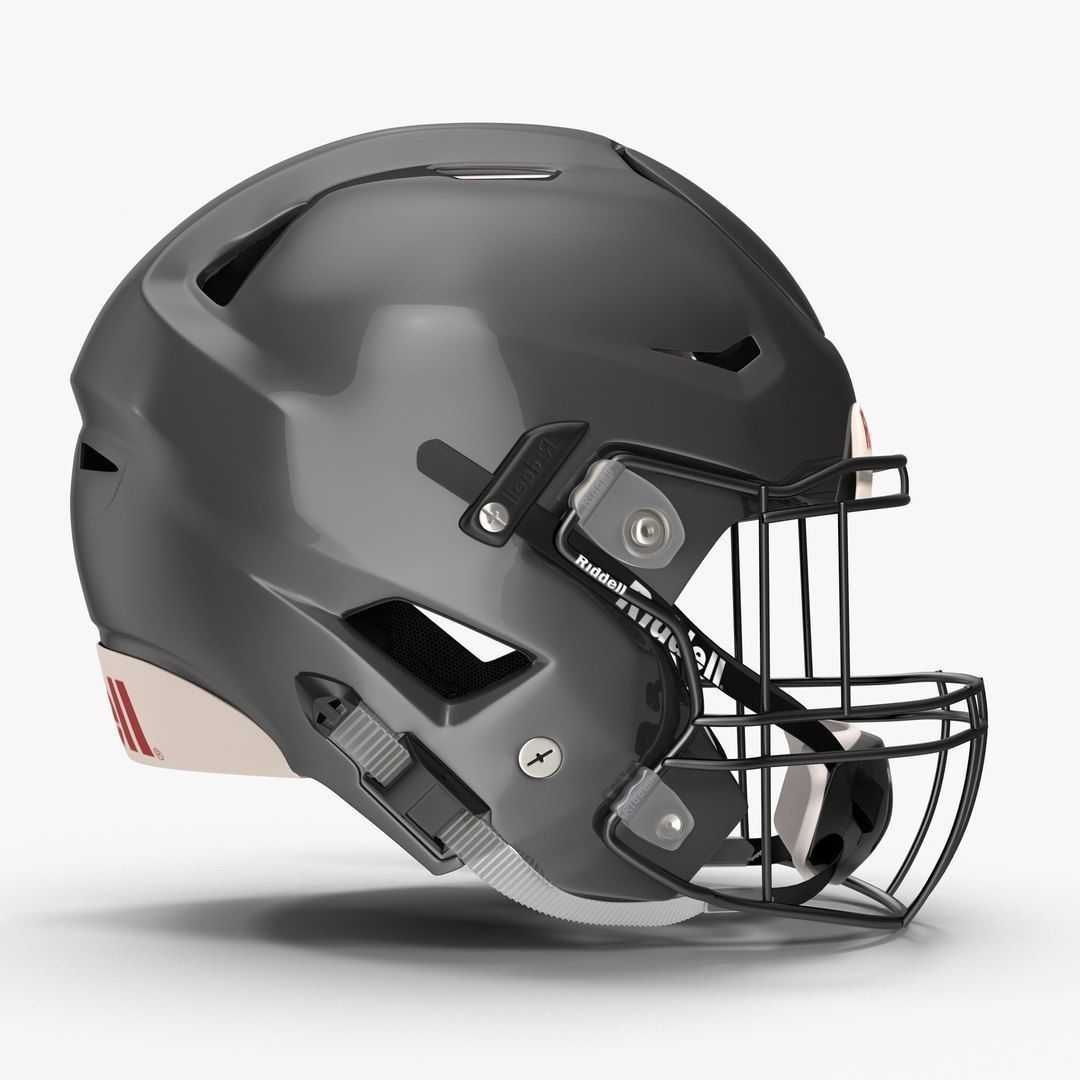Riddel Speedflex Helmet Black Low-poly 3D model_12