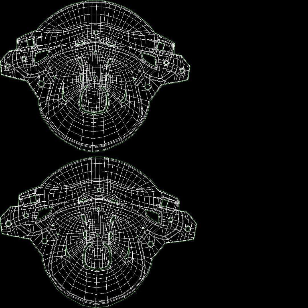 Riddel Speedflex Helmet Black Low-poly 3D model_30