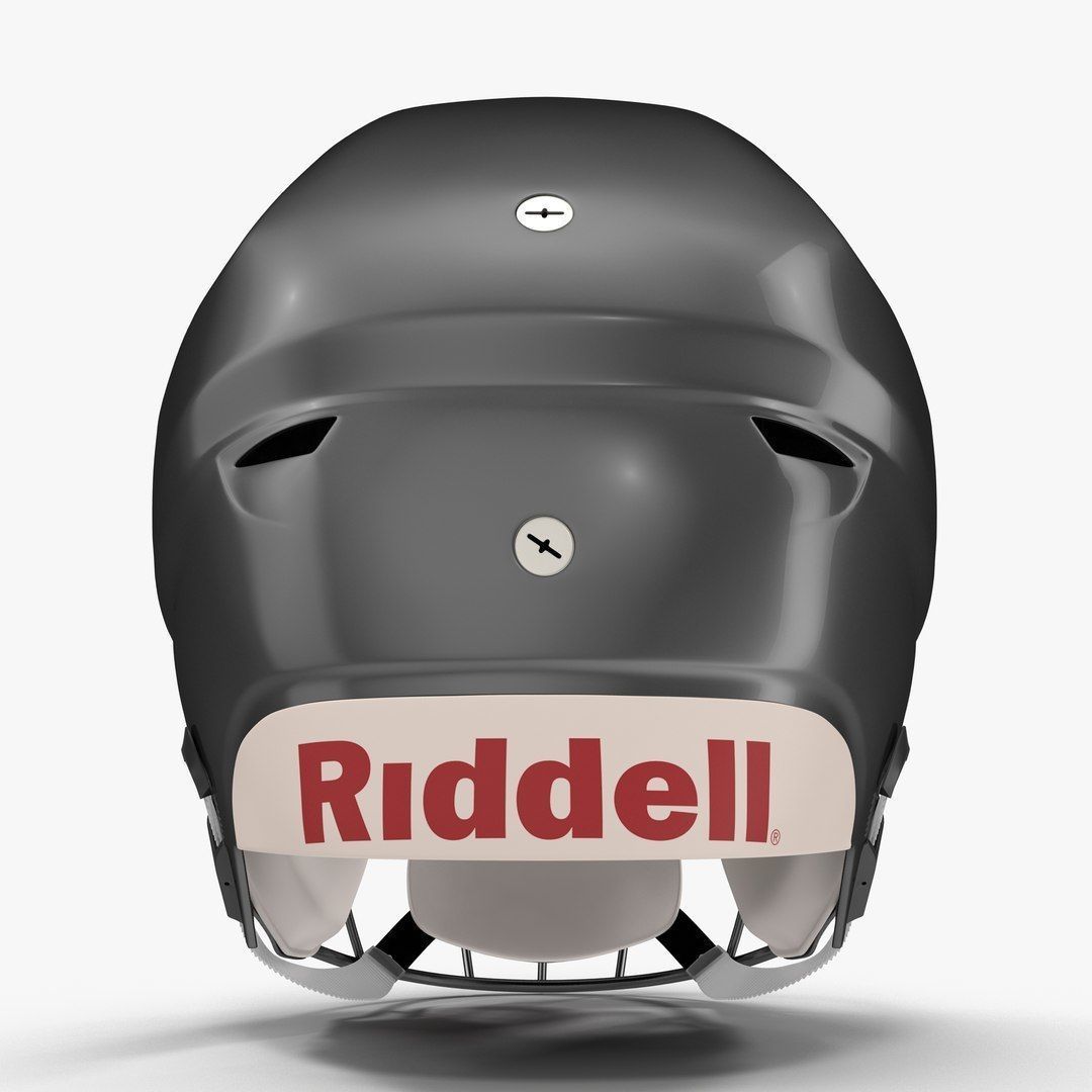 Riddel Speedflex Helmet Black Low-poly 3D model_18
