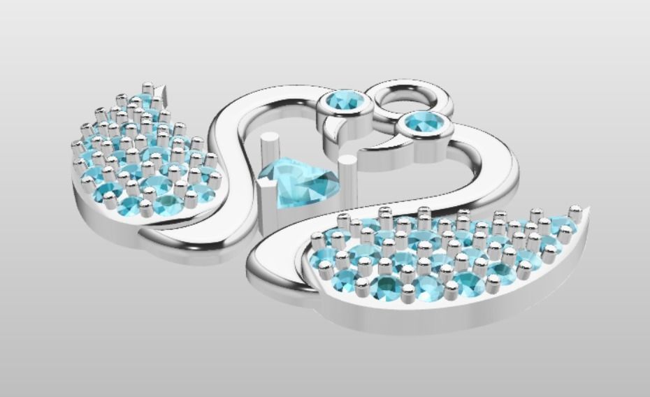 Beautiful Love Pendant 3D print model_4