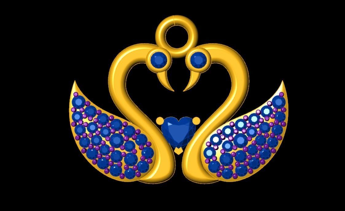 Beautiful Love Pendant 3D print model_7