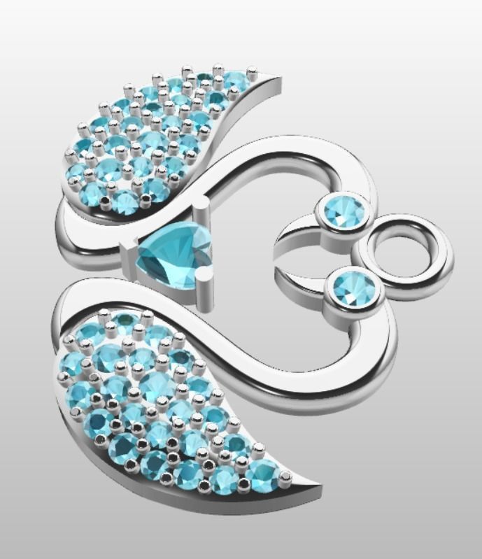 Beautiful Love Pendant 3D print model_2