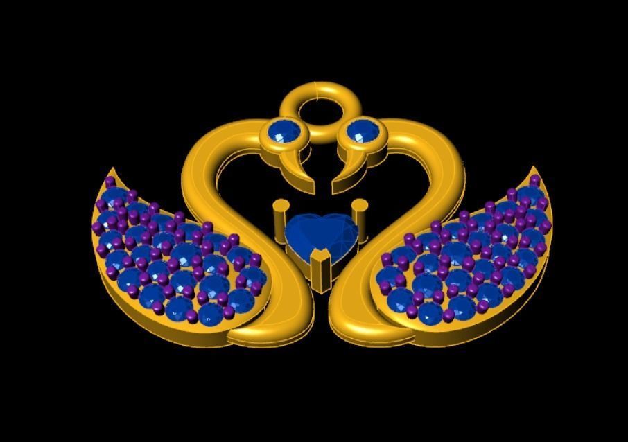 Beautiful Love Pendant 3D print model_8