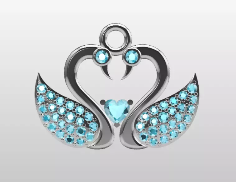 Beautiful Love Pendant 3D print model_0