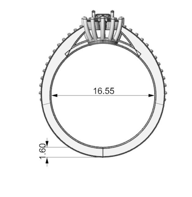 80 Classic Ring 3D print model_4