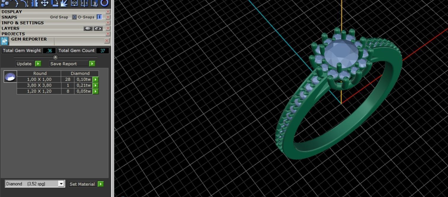 80 Classic Ring 3D print model_6